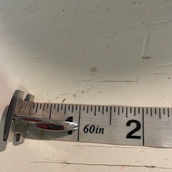 Vintage-1930s-1” x 1” engravable rectangular polished stainless steel cuff links - Picture 12 of 15